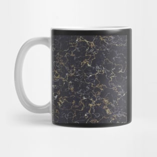 Black marble stone with gold veins Mug